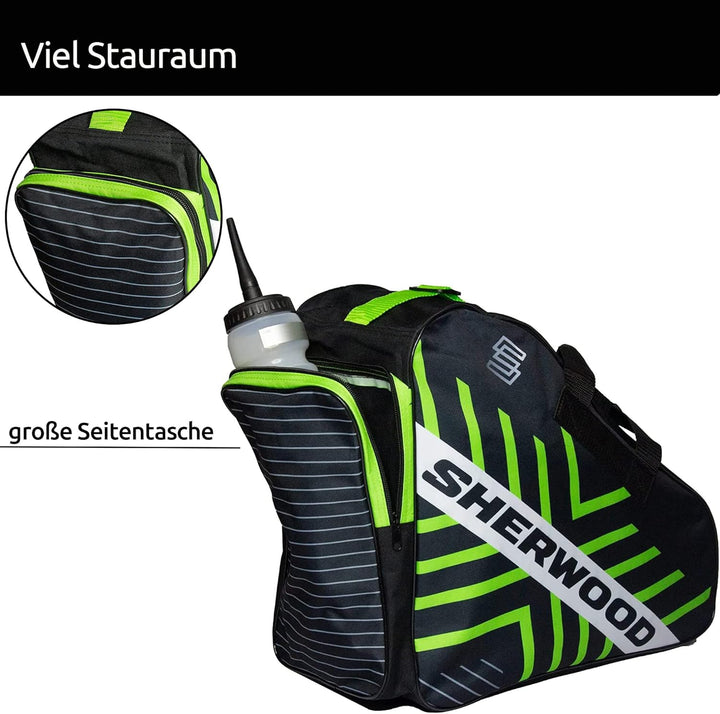 SHER-WOOD Schlittschuhtasche, Inliner-Tasche für Erwachsene und Kinder, Eishockey-Bag, ideal für Rol