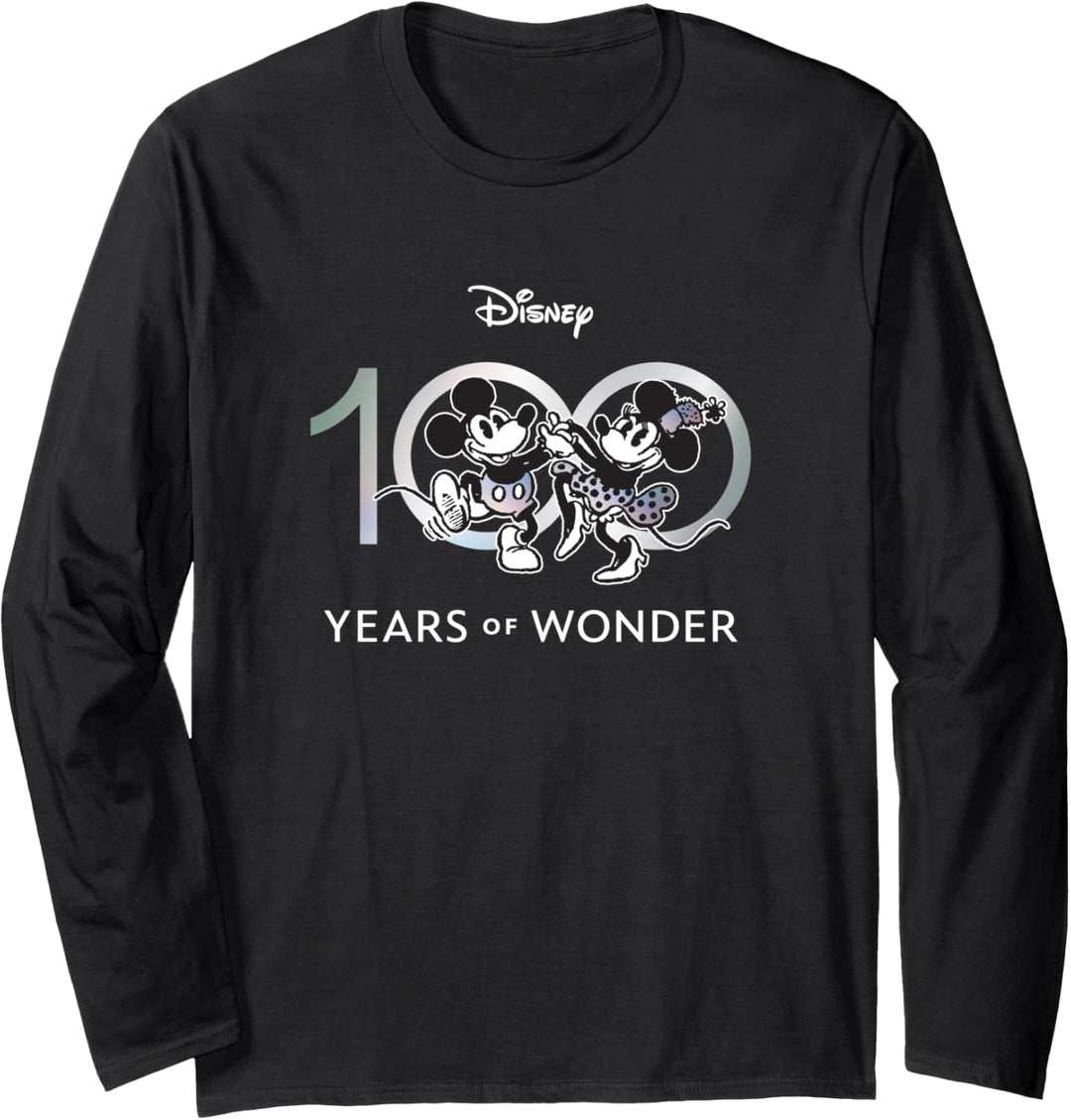 Disney 100 Years of Wonder Mickey & Minnie Dancing Retro Langarmshirt