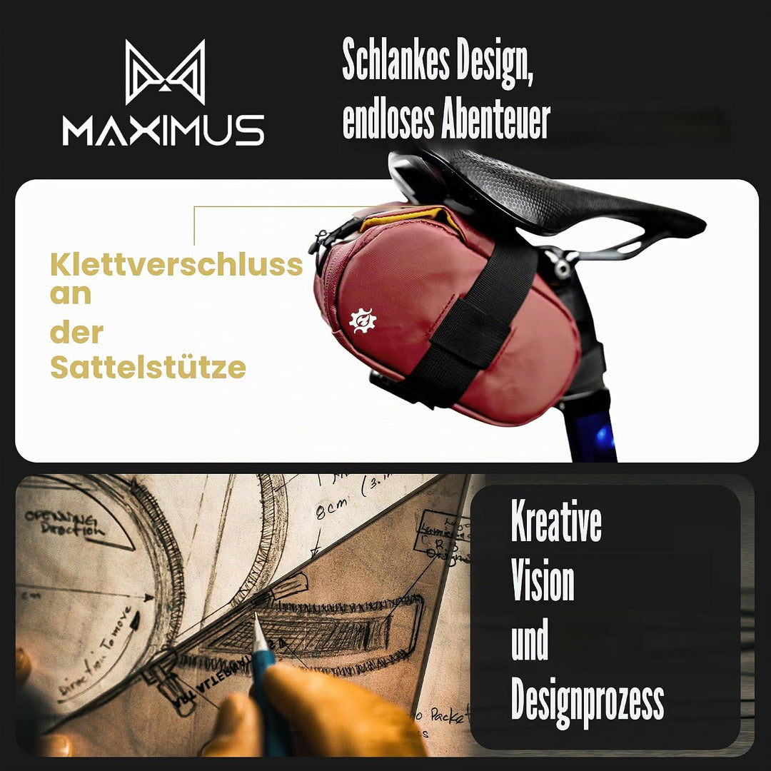 Lumiere &amp; Co. Maximus Magnetische Satteltasche – 17,78 × 10 × 10 cm | Schnellbefestigende Satteltasc
