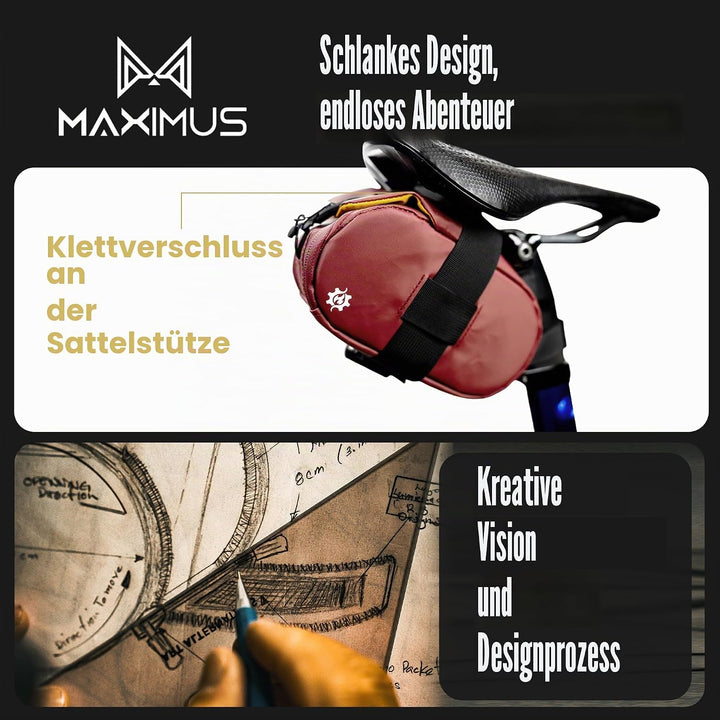 Lumiere &amp; Co. Maximus Magnetische Satteltasche – 17,78 × 10 × 10 cm | Schnellbefestigende Satteltasc