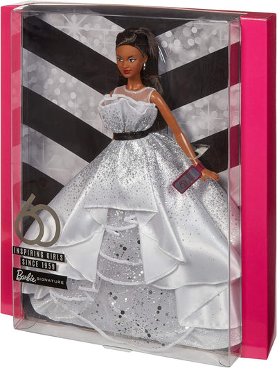 Barbie FXC79 Fashionistas Puppe im schwarzweiss karierten Rock, Puppen Spielzeug ab 6