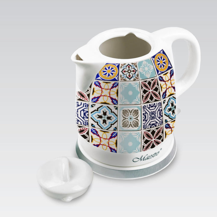Maestro MR-066-Porto Wasserkocher Keramik 1,5 L 1200 W Elegantes Design Kabellos HOLIDAY IN PORTO Az