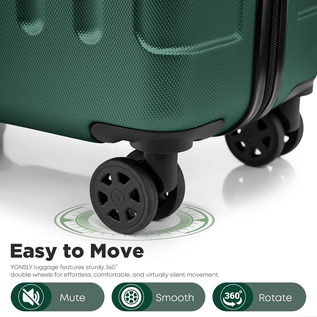Premium Reisekoffer TSA-Schloss YKK-Reissverschluss Hartschalen-Koffer Trolley Rollkoffer Suitcase H