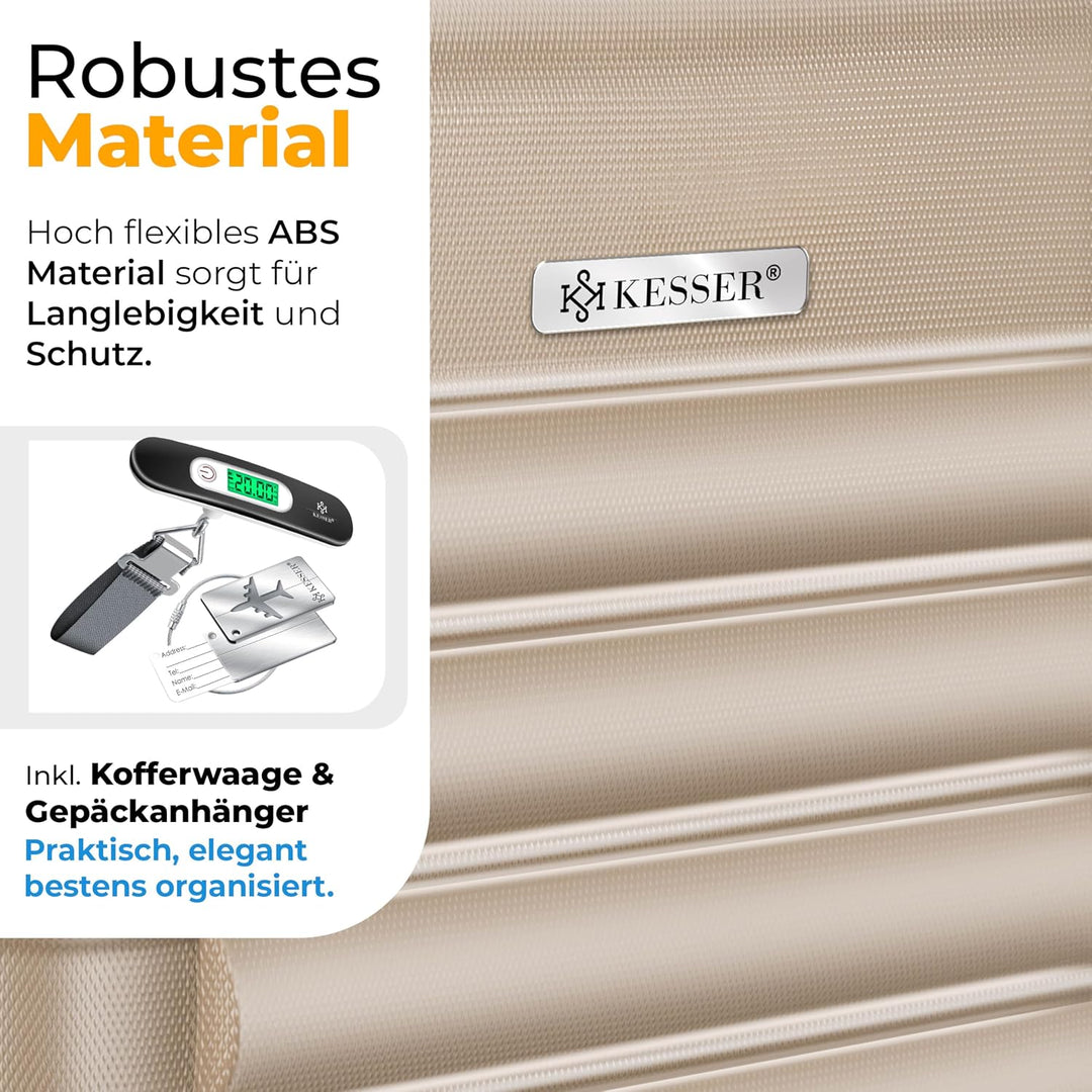 KESSER® 3tlg. Hartschalenkofferset Hard Shell Basic Hartschalenkoffer Trolley Koffer Reisekoffer Rei