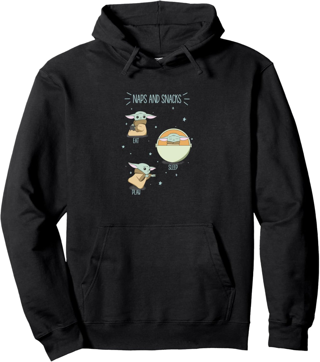 Star Wars The Mandalorian The Child Naps And Snacks Doodles Pullover Hoodie