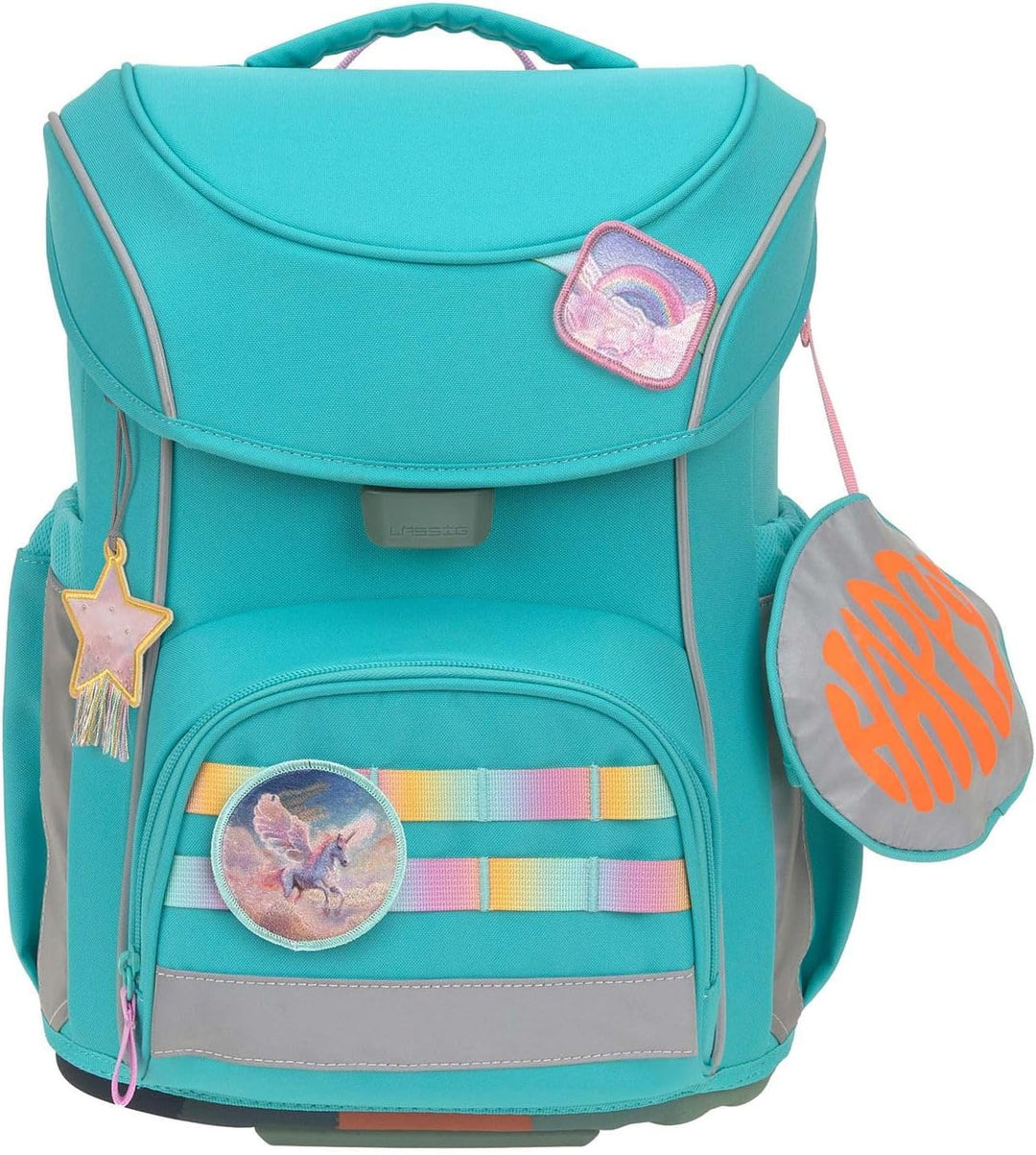 LÄSSIG Schulranzen Regenhülle Unique School Set Slim 7-teilig Turquois türkis