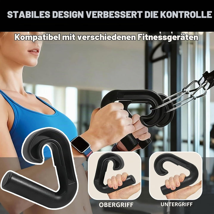 2 Stück Double D Fitness Griffe für Fitnessstudios, 90-Grad-Haken Klimmzug Griffe rutschfeste Widers