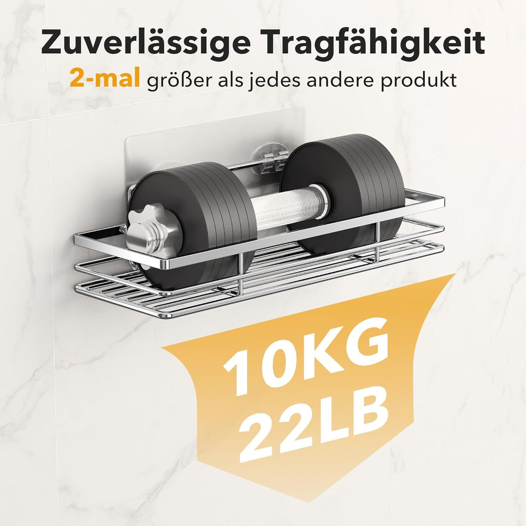 Duschablage Ohne Bohren 2 Stück Duschregal Duschkorb Badezimmer Organizer Badezimmer Regal Badregal
