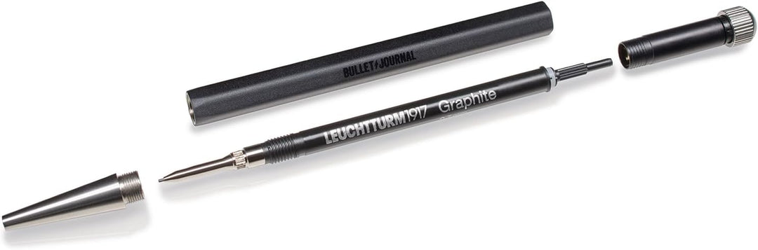 LEUCHTTURM1917 370243 Drehgriffel Nr. 2 - Bullet Journal Edition, Druckbleistift, HB, Schwarz, Schwa