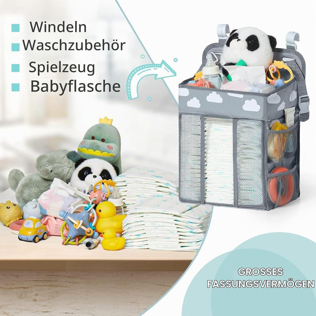 Hanging Windel Organizer, Baby Windel Caddy Organizer mit mehreren Taschen Windel-Aufbewahrungsorgan