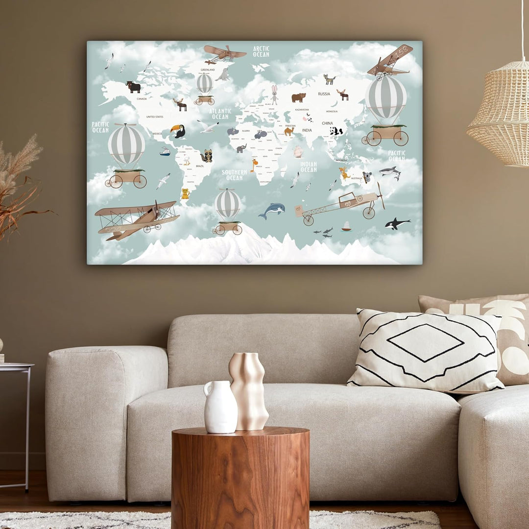 MuchoWow© Leinwandbild Gross 120x80 cm XXL Dekoration Wohnzimmer Bilder Pictures Wall Decoration Liv