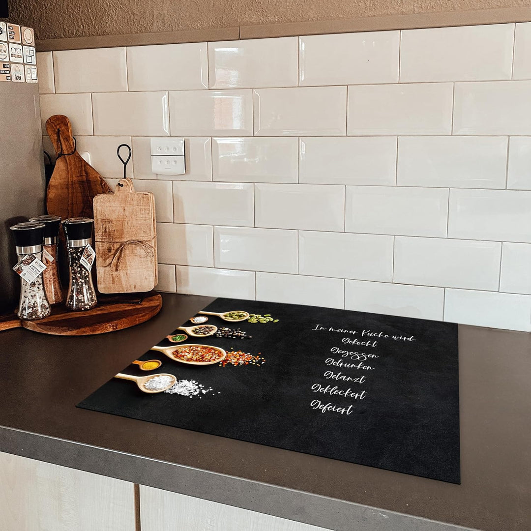 KitchenYeah© Herdabdeckplatte Einteilig Ceranfeld Abdeckplatte Küche Ceranfeldabdeckung Anti Rutsch