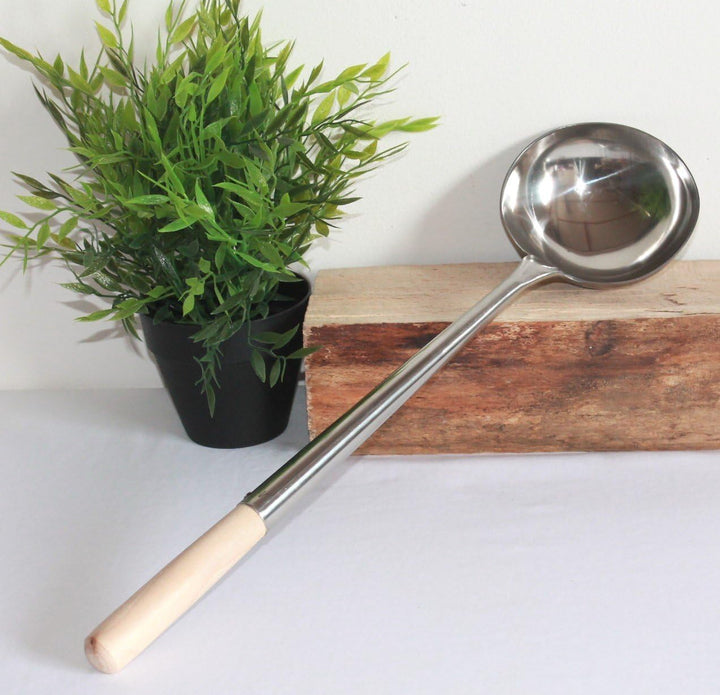 AAF Nommel ®, WOK SET, Pfanne 40 cm Ø runder Boden Carbon Stahl für Gasherd und Induktion Mulde + Wo