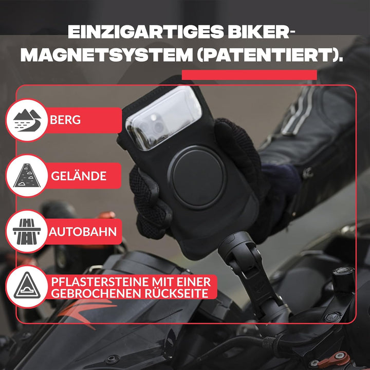 Shapeheart französische Innovation, magnetische Motorrad-Telefonhalterung Pro mit Gelenkarm und abne