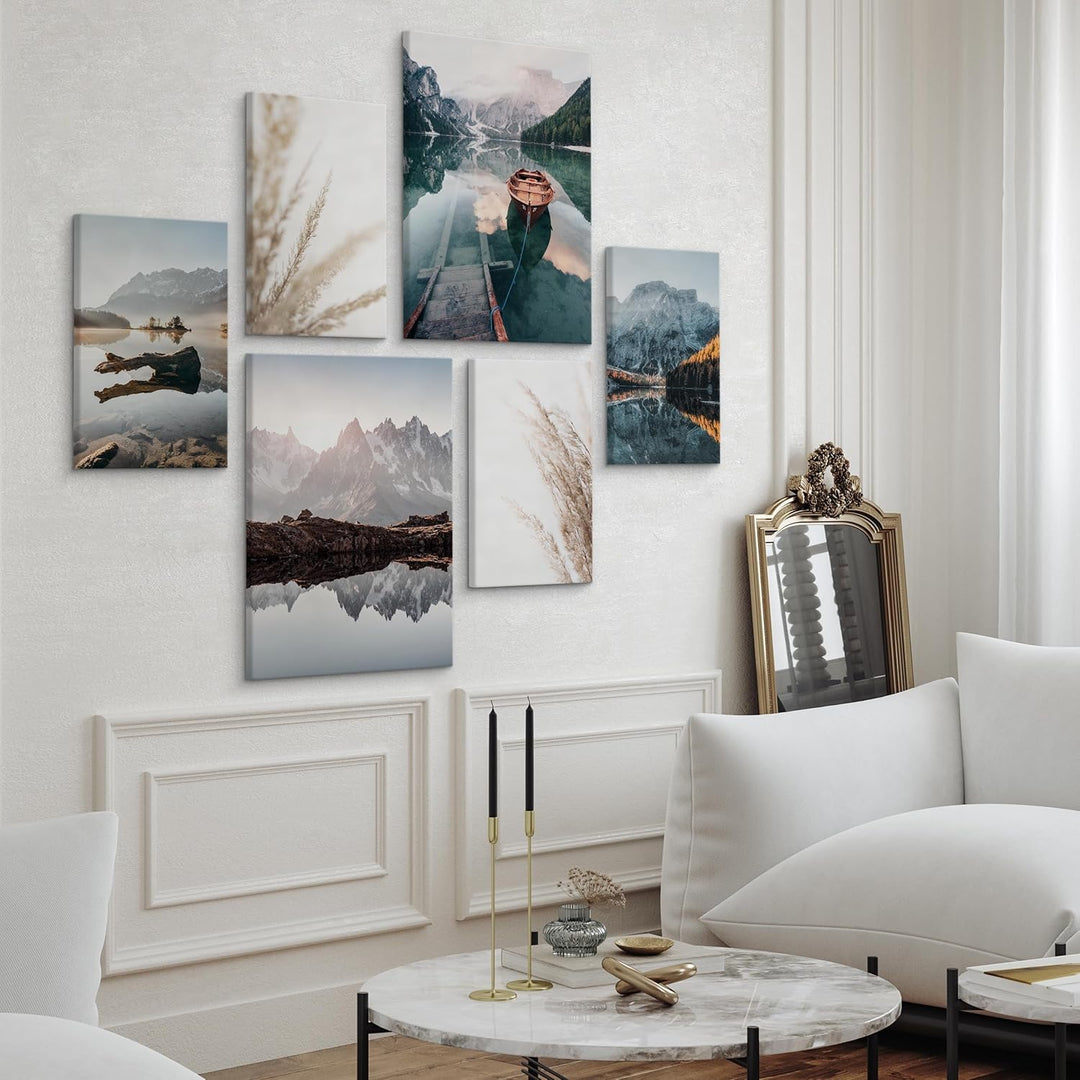 Muralo - Wandbilder Set - Leinwand Bilder Set Aufhängefertig - Bilder für Wohnzimmer Schlafzimmer -