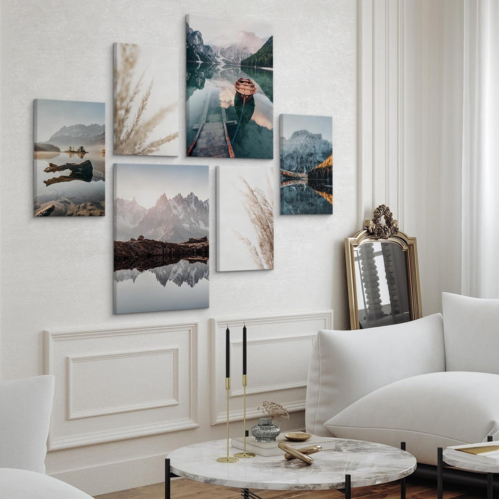Muralo - Wandbilder Set - Leinwand Bilder Set Aufhängefertig - Bilder für Wohnzimmer Schlafzimmer -