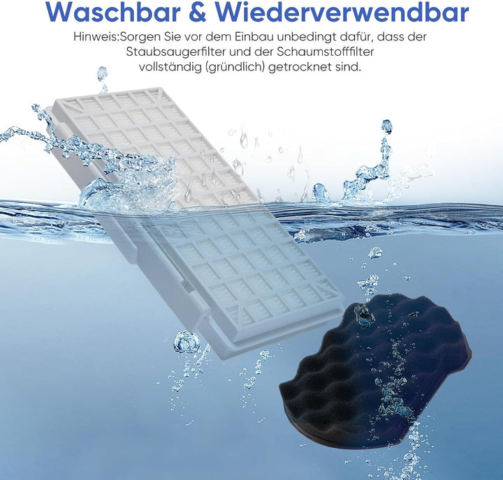 Filter Zubehör für Bosch Bodenstaubsauger Beutellos Serie 6 BGC41XALL / BGC41XSIL / BGC41LSIL / BGC4