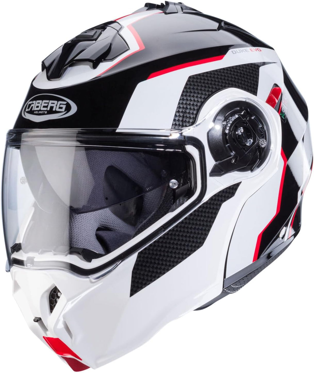 Caberg Duke Evo Move Klapphelm S (55/56) Schwarz/Weiss/Rot, S (55/56) Schwarz/Weiss/Rot