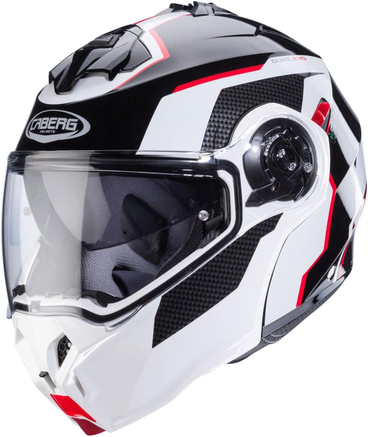 Caberg Duke Evo Move Klapphelm S (55/56) Schwarz/Weiss/Rot, S (55/56) Schwarz/Weiss/Rot