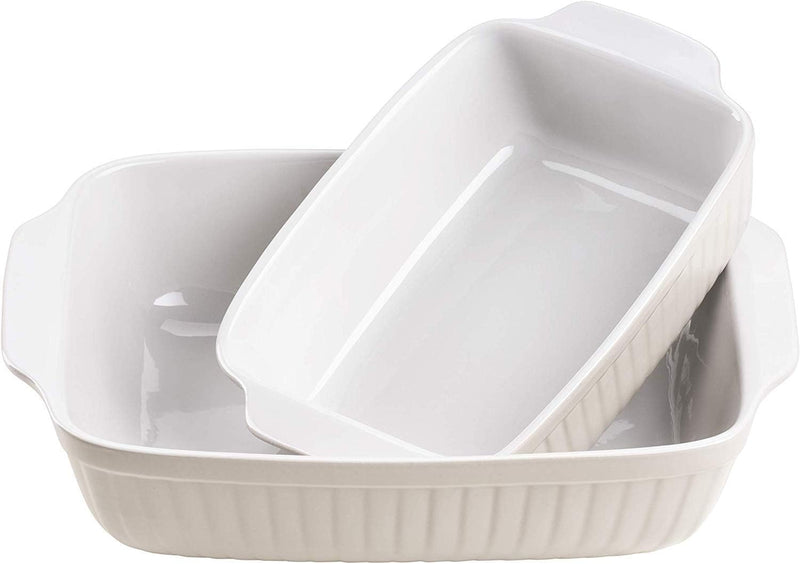 MÄSER 931137 Serie Kitchen Time, Auflaufformen rechteckig im 2er Set, eckige Ofenformen, ideal auch