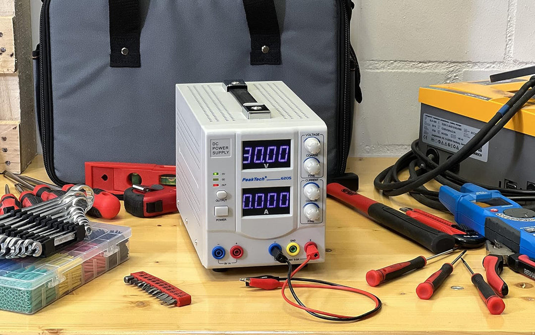 PeakTech Digtial Labornetzteil - Labornetzgerät 0-30V / 0-5A DC, stabilisiert, linear regelbar, 1 St