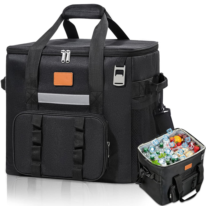 Kühltasche, 40L Kühltasche Gross Faltbar, Thermotasche Hält Warm & Kalt, Picknicktasche mit Schulter