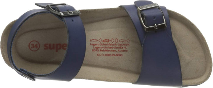 Superfit Jungen Fussbettpantoffel Sandalen, Blau 8000