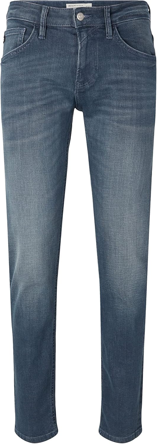 TOM TAILOR Denim Herren Pier Slim Fit Jeans 28W / 32L 10163 - Dark Stone Blue Grey Denim, 28W / 32L