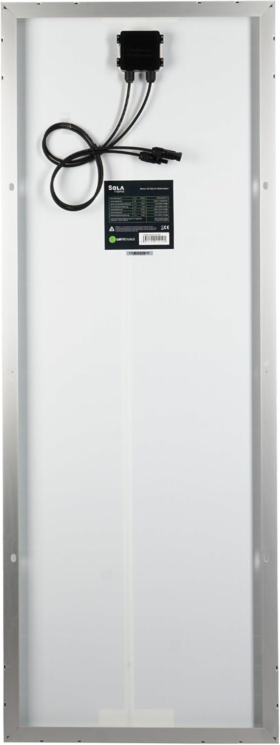 WATTSTUNDE SOLA Mono 130W Wohnmobil Solaranlage Komplett-Set, Victron MPPT Laderegler, Monokristalli