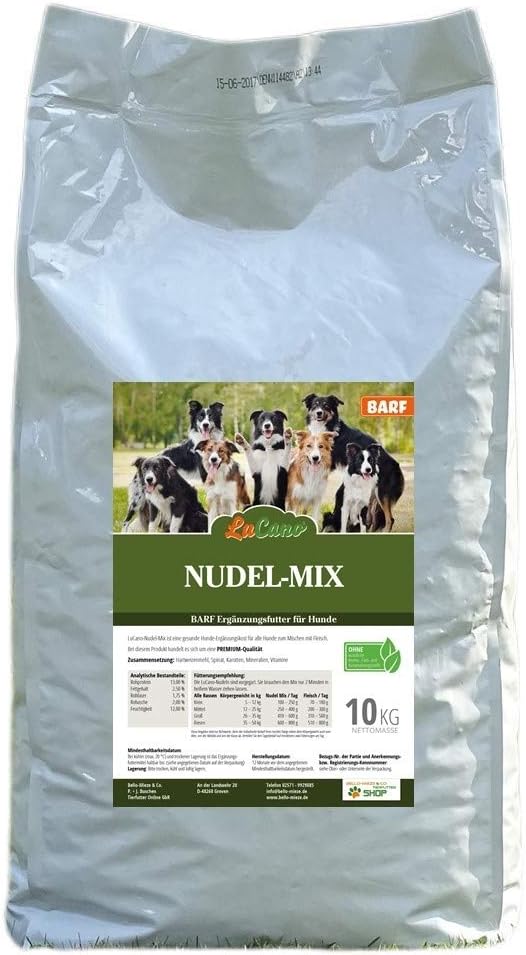 LuCano 10 kg Nudel - Mix | Barf Ergänzungsfutter für Hunde
