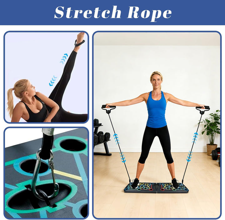 Premium Liegestützbrett Set,Push-Up Rack Board,17-in-1 Foldable Multifunctional Home Training Fitnes
