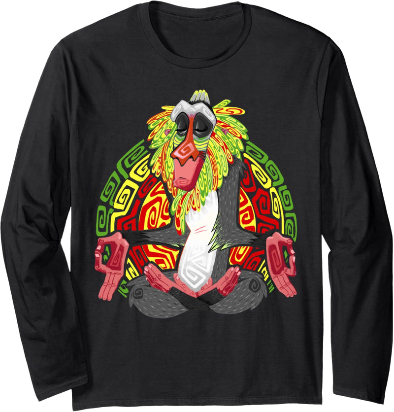 Disney The Lion King Rafiki Meditation Neon Portrait Langarmshirt