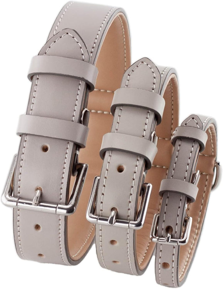 Brute Strength Hundehalsband aus Leder - Hellgrau - XXL - 66-73 cm XXL - 66-73 cm Hellgrau, XXL - 66