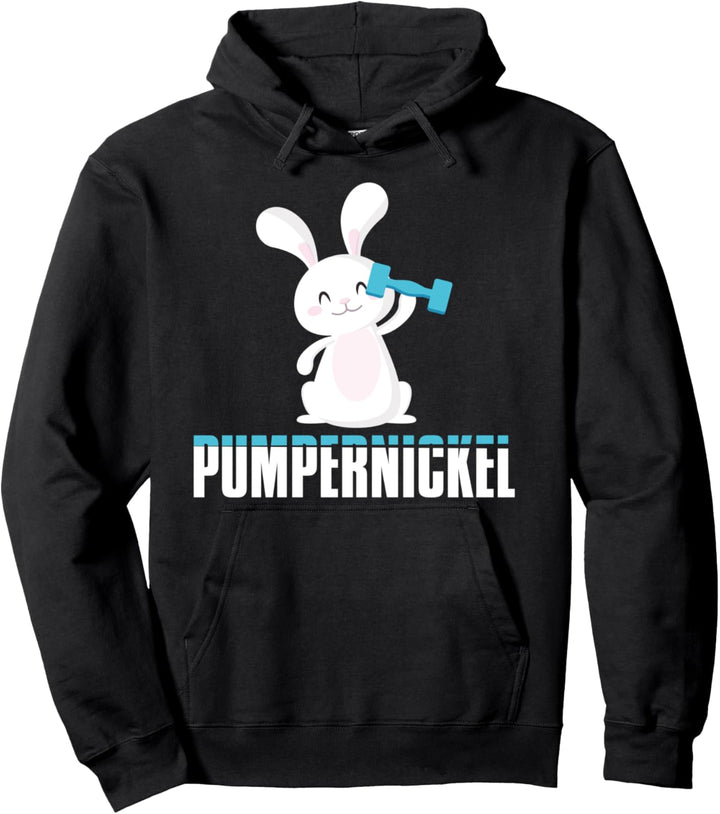 Pumpernickel Hase Kaninchen Fitness Kreuzheber Trainer Sport Pullover Hoodie