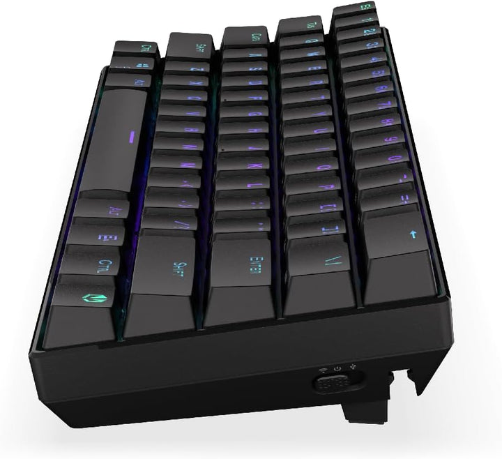ENDORFY Thock Compact Wireless Red, Compact 60% Mechanical Keyboard, Wireless Modes, Hot-swappable S