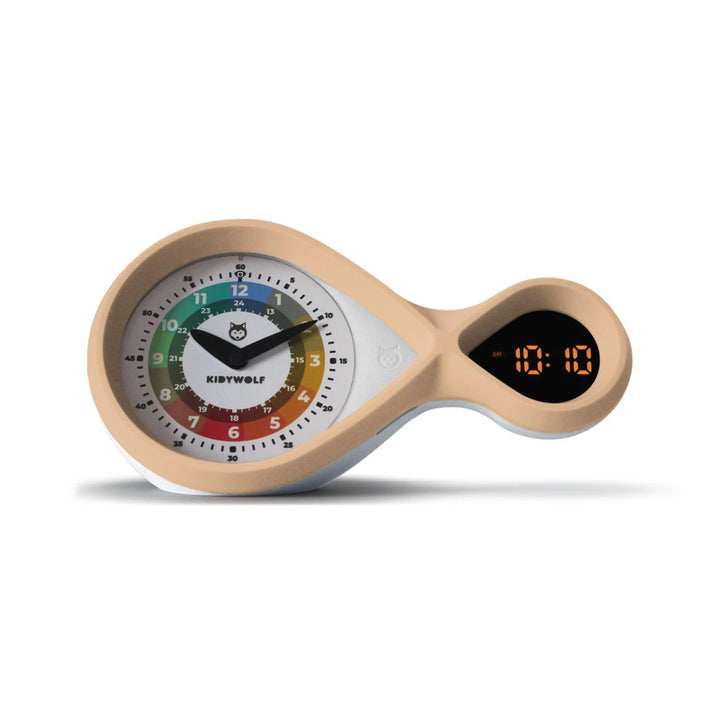 KIDYWOLF - Analoger & digitaler Wecker rosa Bronze, Bronze