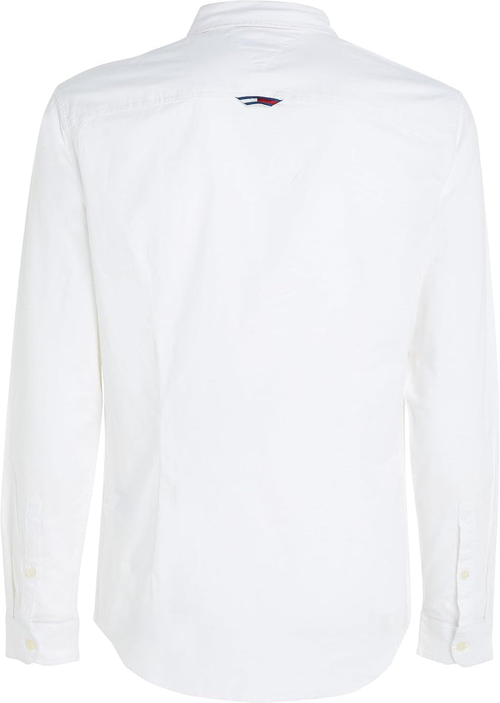 Tommy Hilfiger Herren TJM Slim Stretch Oxford T-Shirt XS Weiss, XS Weiss