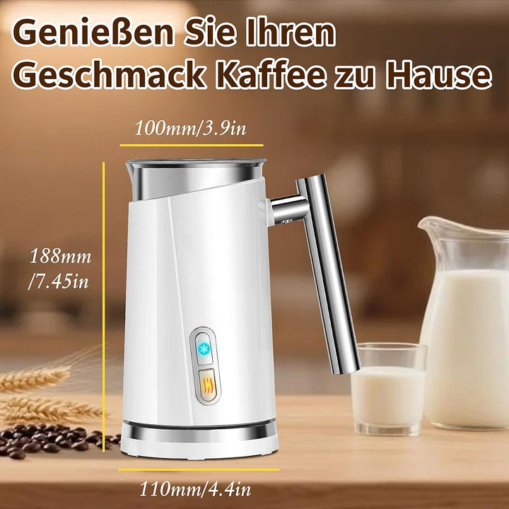Huogary Milchschäumer, elektrischer Milchdampfer für Milchschaum und heisse Milch (4,5 oz / 10,5 oz)