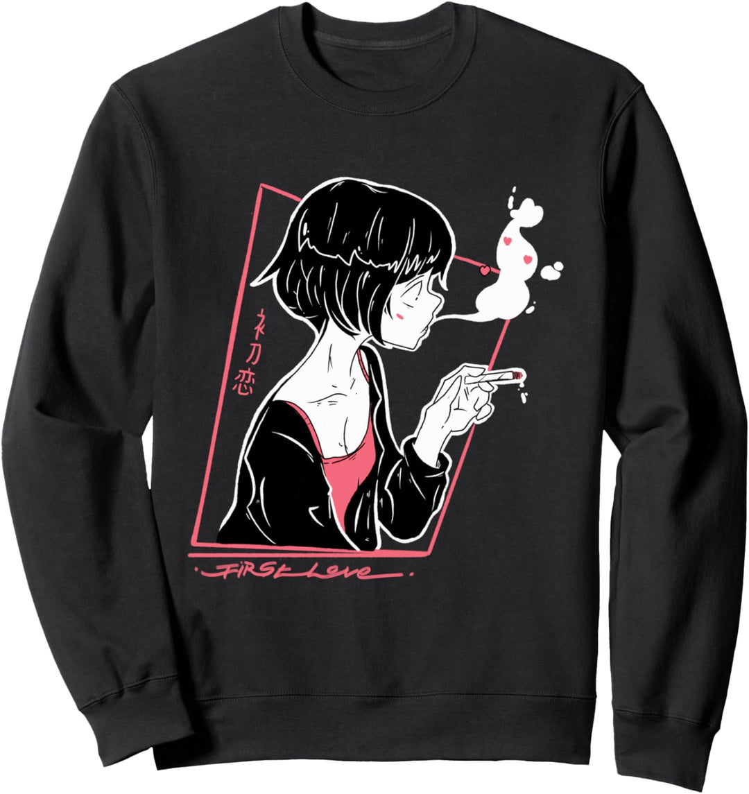 First Love Aesthetic Vaporwave Anime Sweatshirt