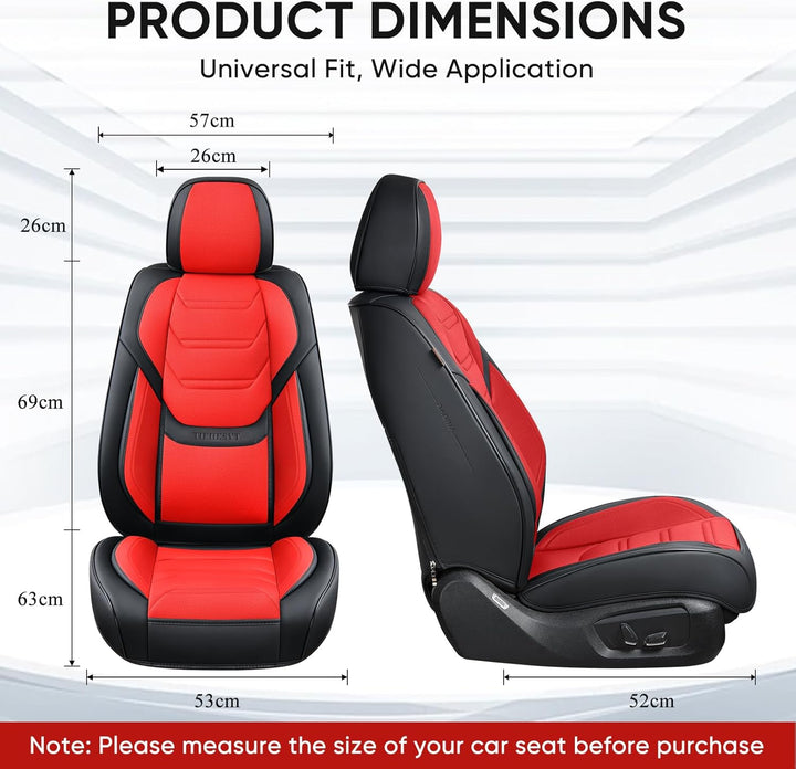Komplettset Autositzbezüge aus atmungsaktivem Kunstleder Für Vorder- und Rücksitze inkl. Kopfstützen