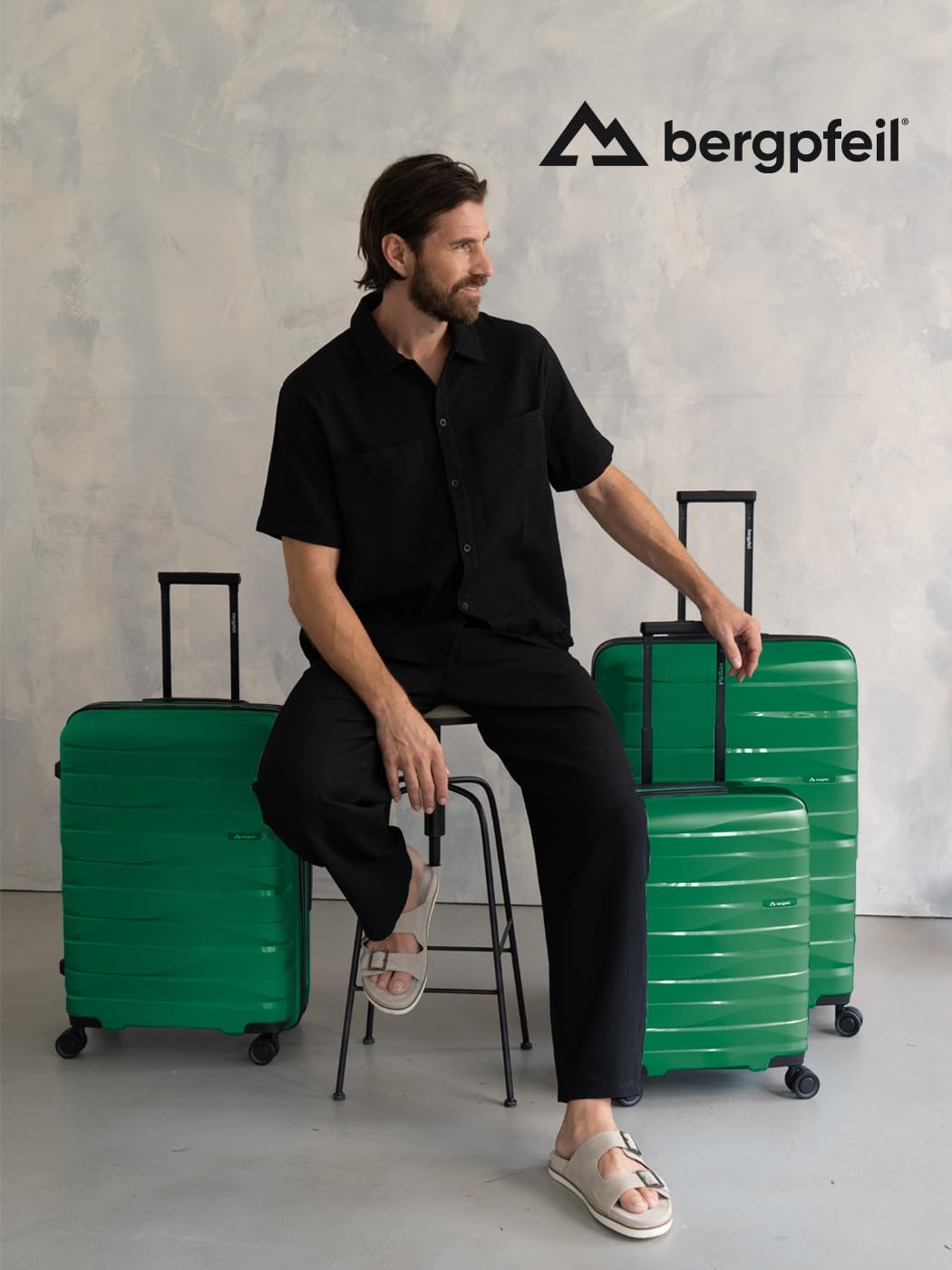 Koffer-Set 3-teilig |Hochwertiges Polypropylen-Material |mit Dehnfalte erweiterbares Koffer-Set Unis