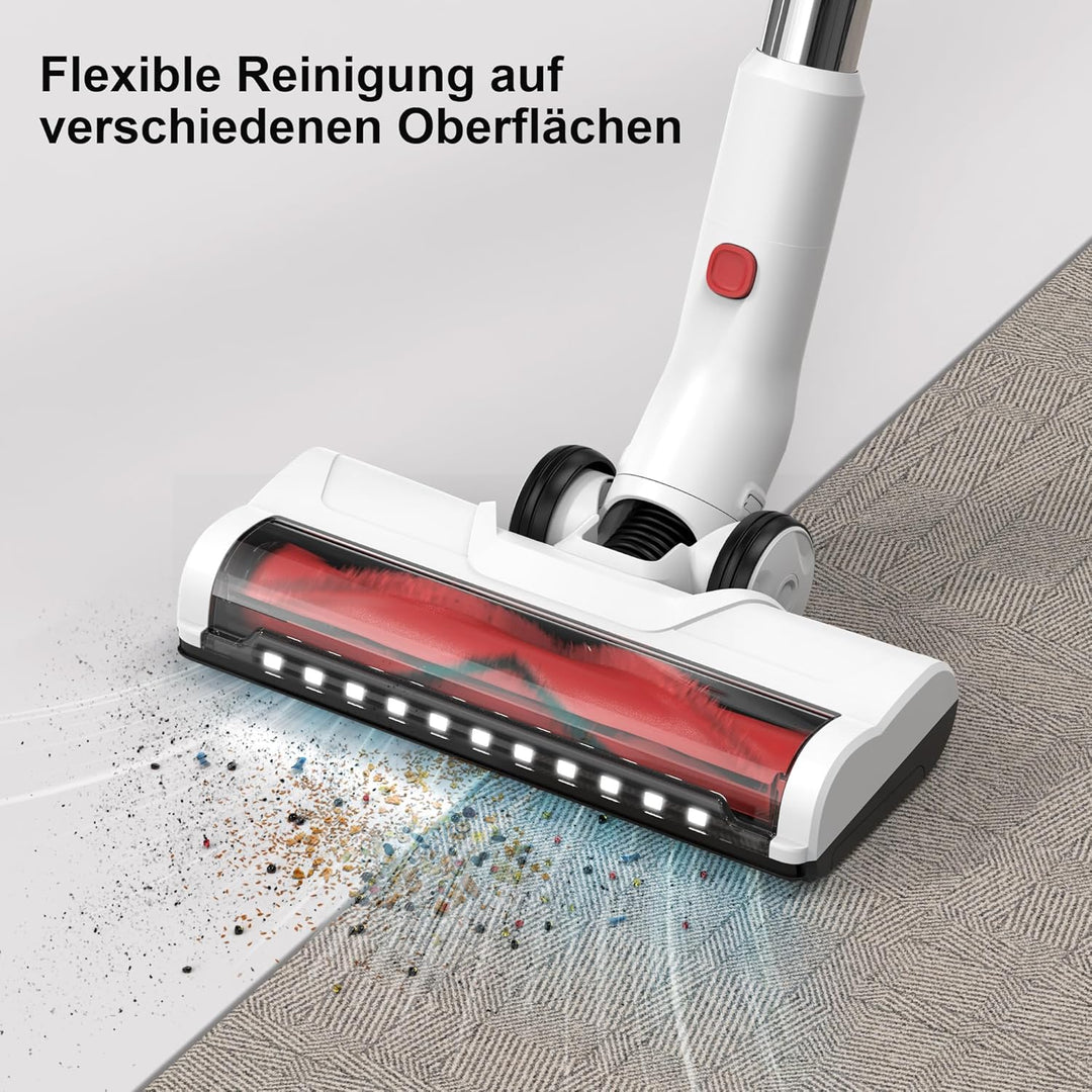 Akku Staubsauger Kabellos Vacuum Cleaner - 3-In-1 Akkustaubsauger Kabelloser Weiss Akkusauger Cordle