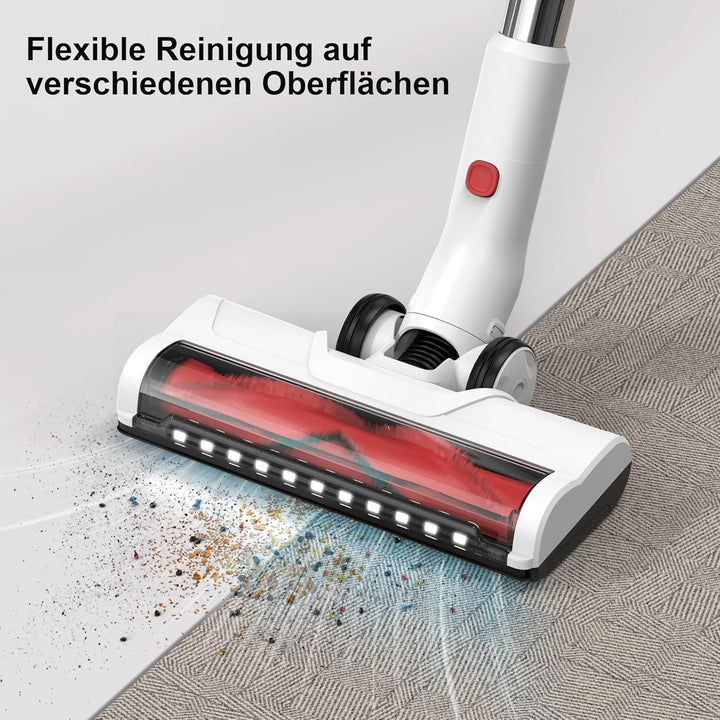 Akku Staubsauger Kabellos Vacuum Cleaner - 3-In-1 Akkustaubsauger Kabelloser Weiss Akkusauger Cordle