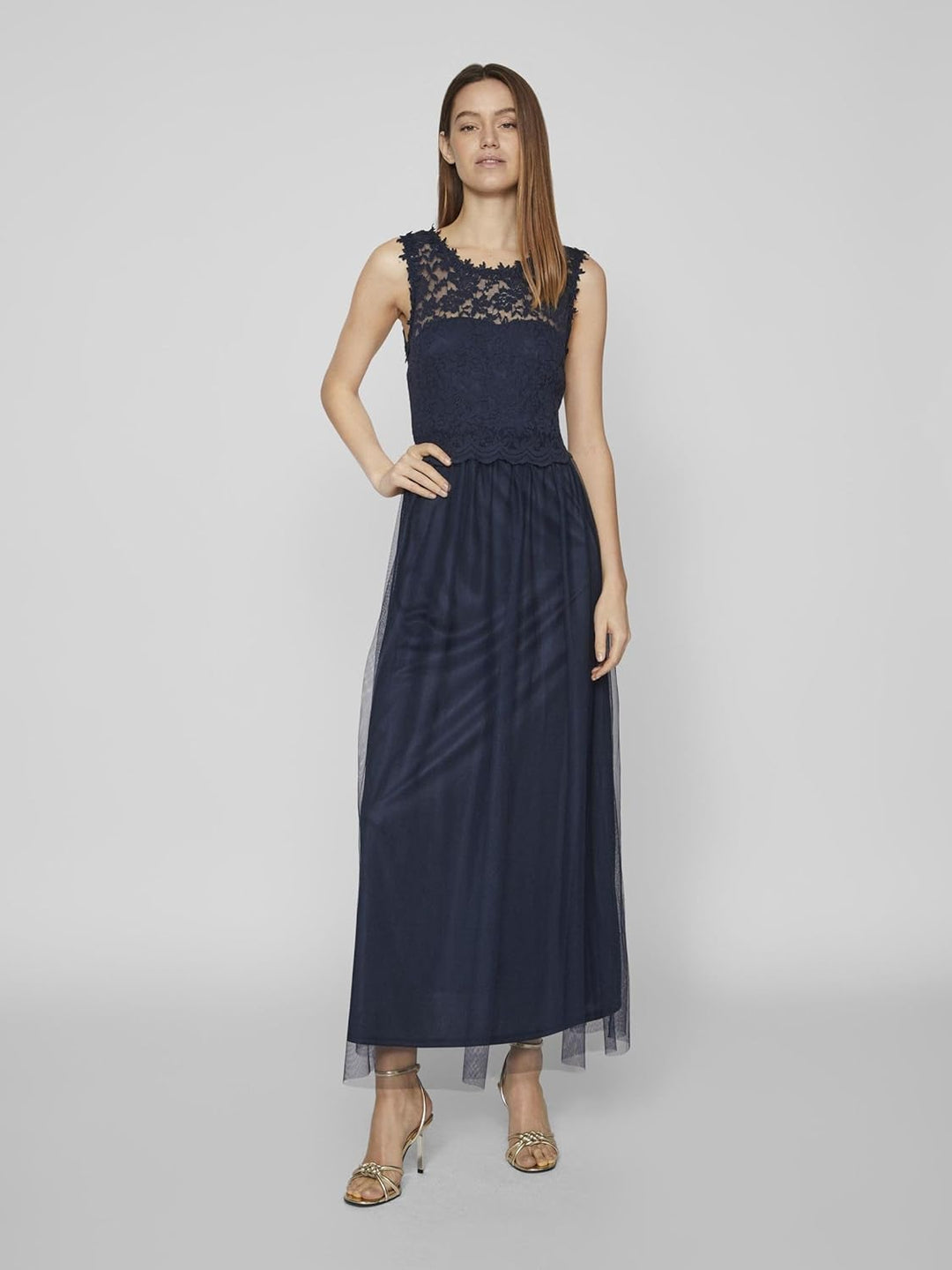 Vila Female Maxikleid VILYNNEA Spitzen 34 Total Eclipse 1, 34 Total Eclipse 1