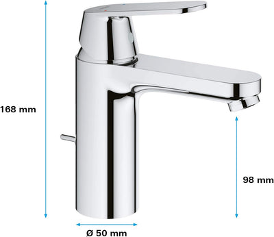 GROHE Eurosmart Cosmopolitan - Einhand- Waschtischarmatur (wassersparend, M-Size, schnelle Befestigu