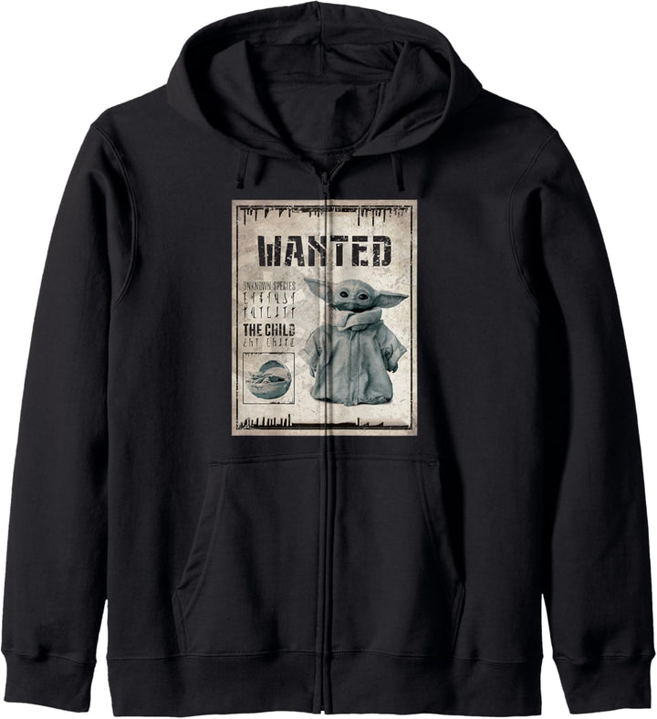 Star Wars The Mandalorian The Child Wanted Poster Kapuzenjacke