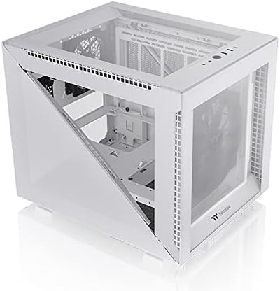 Thermaltake Divider 200 TG Snow | Micro-ATX-PC-Gehäuse | 3 x gehärtetes 3mm Glasseitenteil | weiss 2