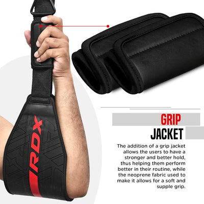 RDX bauchmuskelschlaufen, Maya Hide Leder Gepolstert AB Straps D-Ring für Bauchübungen Trainingseinh