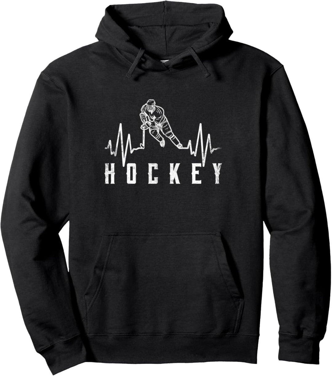 Eishockey Herzschlag Eis Hockey Spieler Eishockey Geschenk Pullover Hoodie