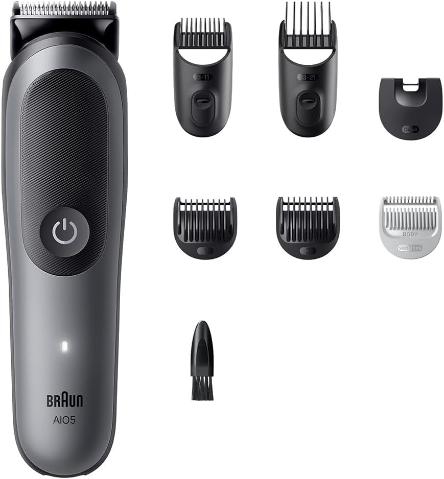 Braun All-in-One Series 5, 7-in-1 Rasierset, scharfe Klinge, Körperrasur AIO5520